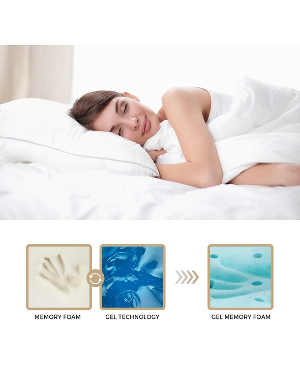 Bedra King Single Mattress Cool Gel Foam Bonnell Spring Pillow Top Bed 22cm, hi-res image number null