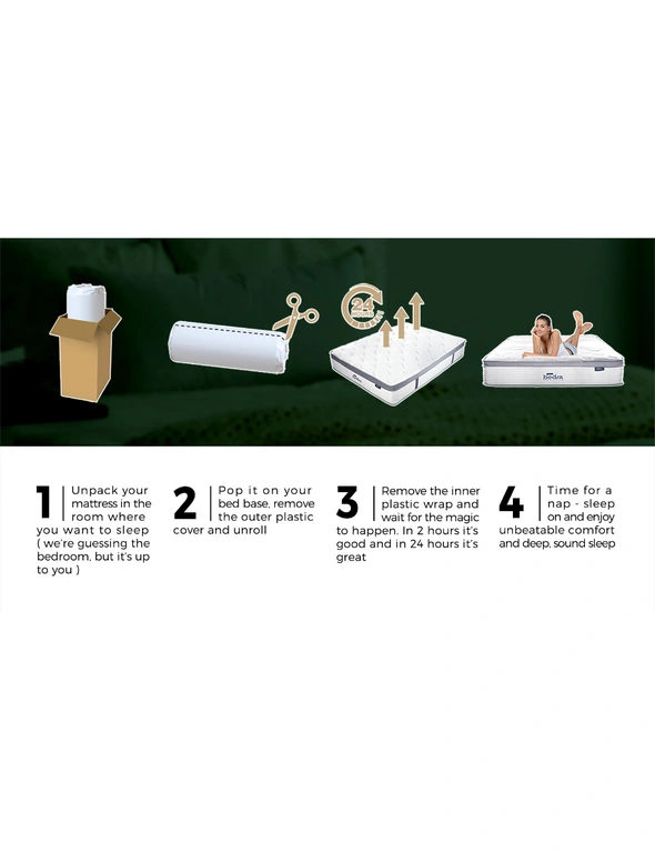 Bedra Single Mattress Breathable Luxury Bed Bonnell Spring Foam Medium 21cm, hi-res image number null