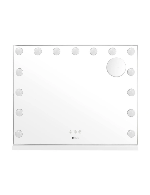 Oikiture Hollywood Makeup Mirrors Magnifying LED Light Standing Wall Mounted 58x46cm, hi-res image number null