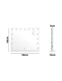 Oikiture Hollywood Makeup Mirrors Magnifying LED Light Standing Wall Mounted 58x46cm, hi-res