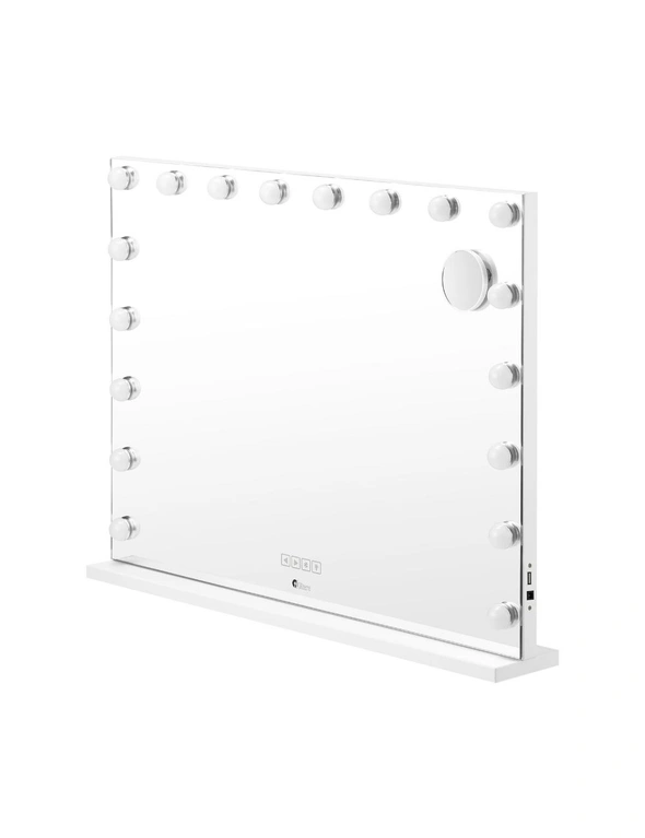 Oikiture Bluetooth Hollywood Makeup Mirrors with LED Light 80x58cm Vanity Mirror, hi-res image number null