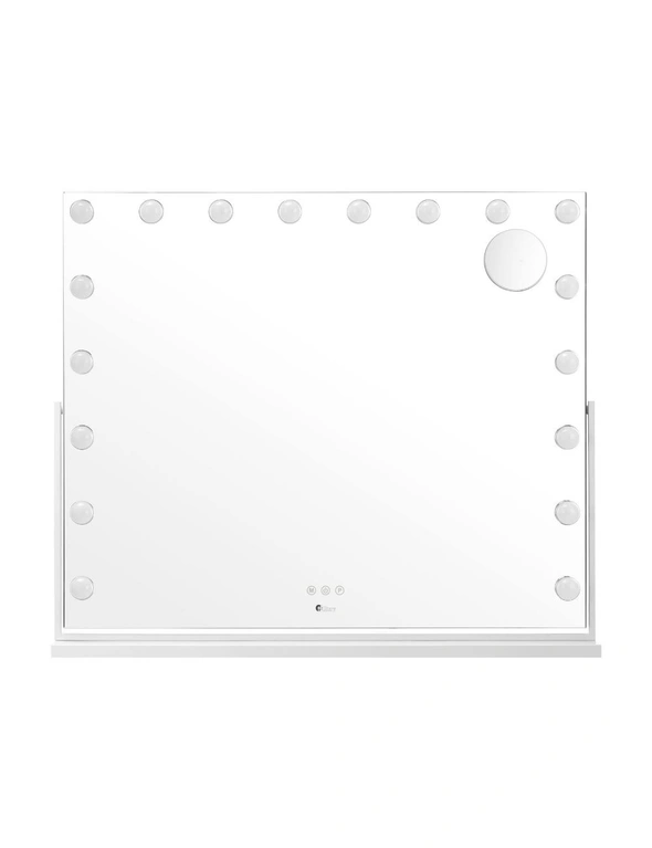Oikiture LED Hollywood Mirrors Makeup Rotatable Mirror Magnifying Bluetooth, hi-res image number null