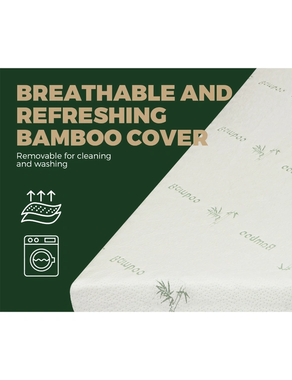 Bedra Memory Foam Mattress Topper Bed Cool Gel Bamboo Cover Underlay Queen 8CM, hi-res image number null