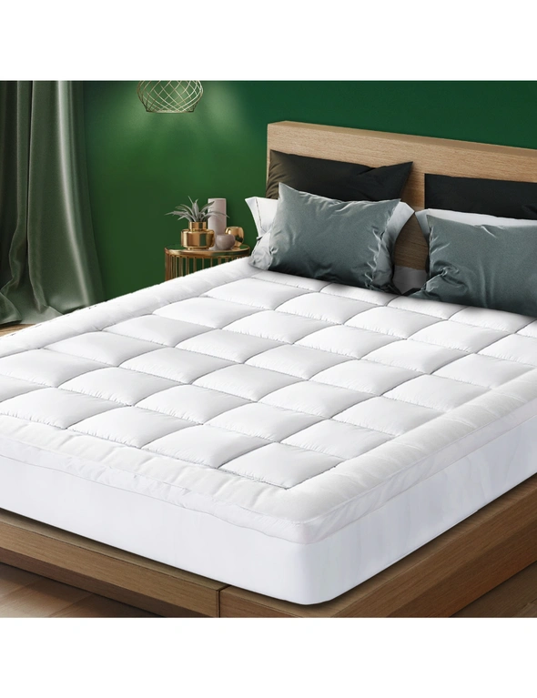 Bedra Mattress Topper Microfibre Pillowtop Protector Underlay Pad King, hi-res image number null