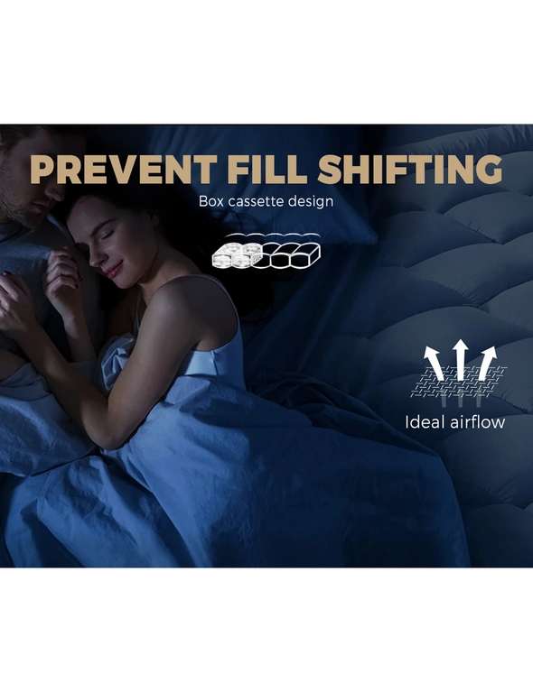 Bedra Mattress Topper Microfibre Pillowtop Protector Underlay Pad Single, hi-res image number null