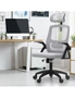Oikiture Mesh Office Chair Executive Fabric Gaming Seat Racing Tilt Computer White, hi-res