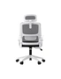Oikiture Mesh Office Chair Executive Fabric Gaming Seat Racing Tilt Computer 1 White&Black, hi-res