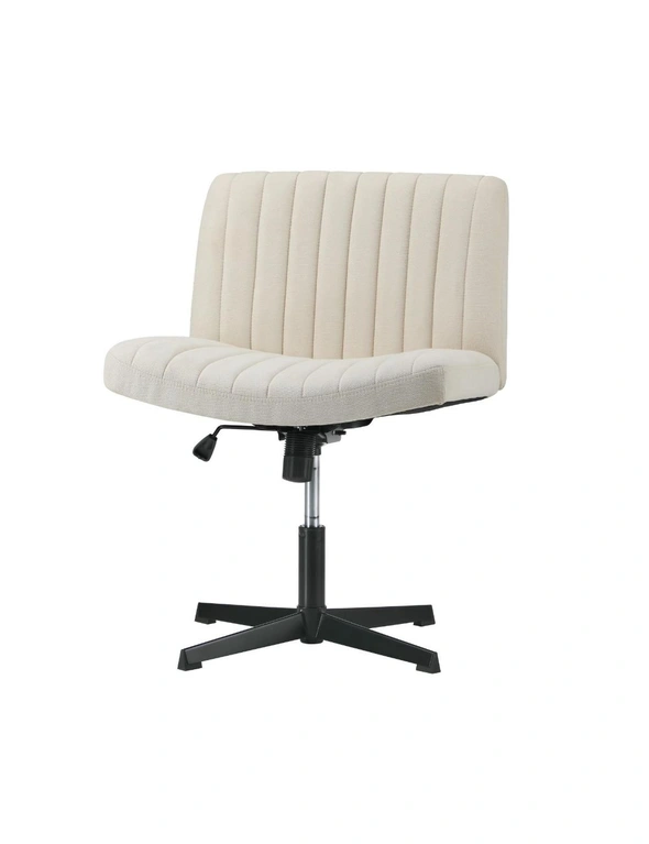YaFiti Armless PU Leather Office Desk Chair, Cross Legged, 58% OFF