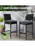 Livsip Outdoor Bar Table Dining Chairs Stools Set Rattan Patio Furniture 3 Piece, hi-res