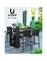 Livsip Rattan Outdoor Bar Table Furniture Cafe Table Patio Setting Dinning Table, hi-res