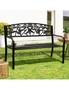 Livsip Garden Bench Seat Outdoor Furniture Patio Park Backyard Chair Black, hi-res