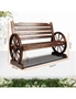 Livsip Wooden Garden Bench Wagon Chair Seat Outdoor Patio Furniture Lounge Wheel, hi-res