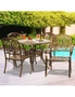 Livsip Outdoor Furniture 5 Piece Dining Set Chairs Table Bistro Set Patio Garden, hi-res
