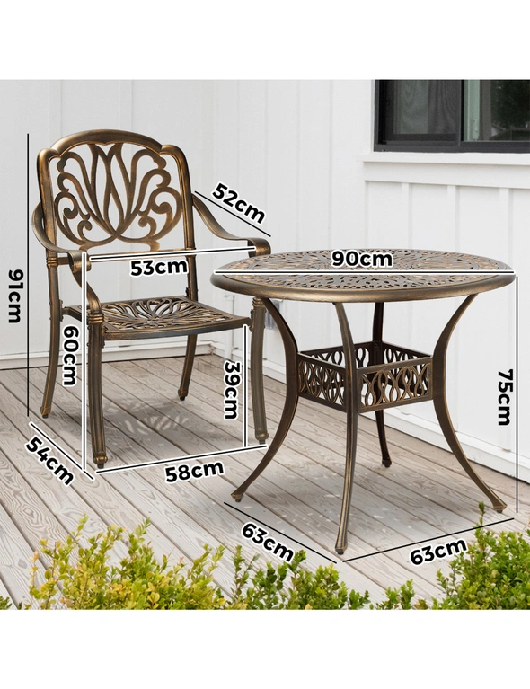 Livsip Outdoor Furniture 5 Piece Dining Set Chairs Table Bistro Set Patio Garden, hi-res image number null