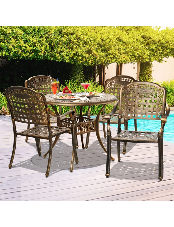 Livsip Outdoor Setting Dining Chairs Bistro Set Patio Garden Furniture 5 Piece, hi-res image number null