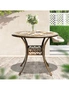 Livsip Garden Table Bronze Cast Aluminium Outdoor Patio Dining Side Table 75cm, hi-res