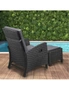 Livsip Outdoor Recliner Chairs Sun Lounge Wicker Sofa Patio Furniture Garden, hi-res