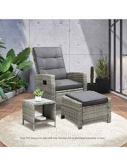 Livsip Rattan Side Table Outdoor Furniture Coffee Patio Desk Indoor Garden Decor