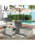 Livsip Rattan Side Table Outdoor Furniture Coffee Patio Desk Indoor Garden Decor, hi-res