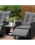 Livsip Sun Lounge Outdoor Recliner Chair &Table Outdoor Furniture Patio Set of 3, hi-res