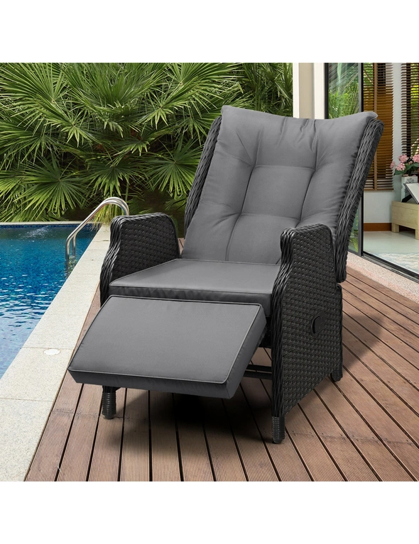 Livsip Outdoor Sun Lounge Garden Chairs Beach Chair Recliner Patio Furniture, hi-res image number null