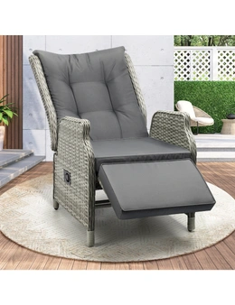 Livsip Recliner Chairs Outdoor Sun Lounge Wicker Garden Sofa Patio Furniture