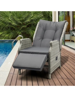 Livsip Recliner Chairs Sun lounge Outdoor Furniture Patio Wicker Sofa Set of 2