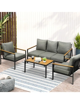 Livsip Outdoor Lounge Sofa Set Patio Furniture Table Chairs Garden Lounge Set