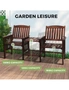 Livsip Outdoor Wooden Chair Garden Bench 2 Seat & Table Loveseat Patio Furniture, hi-res