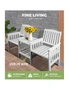 Livsip Wooden Garden Bench 2 Seat Chair & Table Outdoor Park Patio Furniture, hi-res