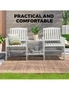 Livsip Wooden Garden Bench 2 Seat Chair & Table Outdoor Park Patio Furniture, hi-res