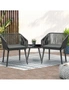 Livsip Outdoor Furniture 3 Piece Lounge Setting Chairs Side Table Bistro Set Patio, hi-res