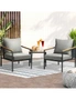 Livsip Outdoor Furniture Setting 3-Piece Lounge Dining Set Table Chairs Patio, hi-res