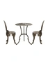 Livsip Outdoor Furniture Bistro Set 3pcs Chair Table Cast Aluminium Patio Garden, hi-res