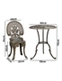 Livsip Outdoor Furniture Bistro Set 3pcs Chair Table Cast Aluminium Patio Garden, hi-res