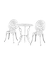 Livsip Outdoor Setting 3 Piece Bistro Chairs Table Set Cast Aluminum Patio Rose, hi-res