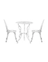 Livsip Outdoor Setting 3 Piece Bistro Chairs Table Set Cast Aluminum Patio Rose, hi-res