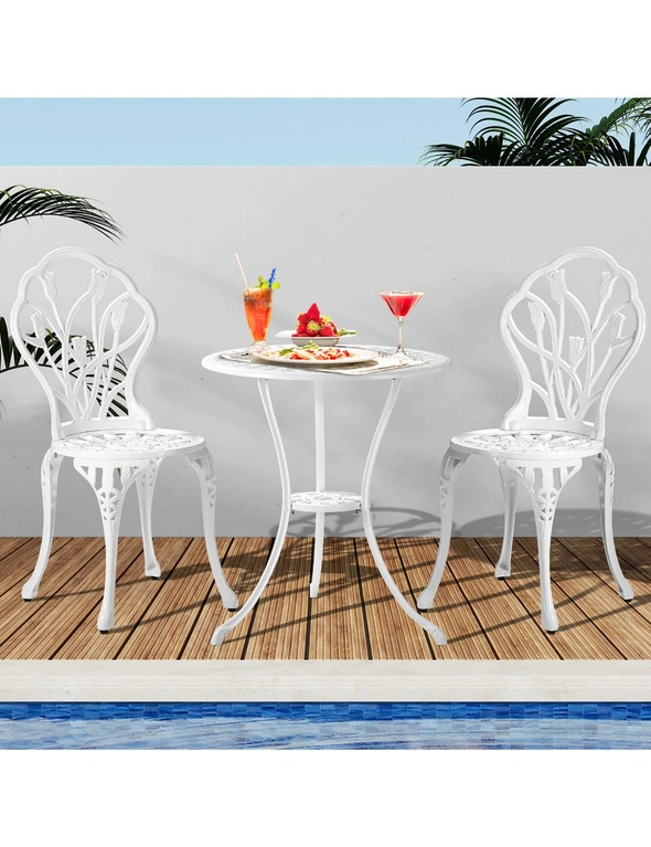 Livsip 3PCS Bistro Outdoor Setting Chairs Table Patio Dining Set Furniture, hi-res image number null