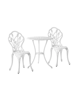 Livsip 3PCS Bistro Outdoor Setting Chairs Table Patio Dining Set Furniture