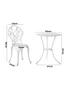 Livsip 3PCS Bistro Outdoor Setting Chairs Table Patio Dining Set Furniture, hi-res