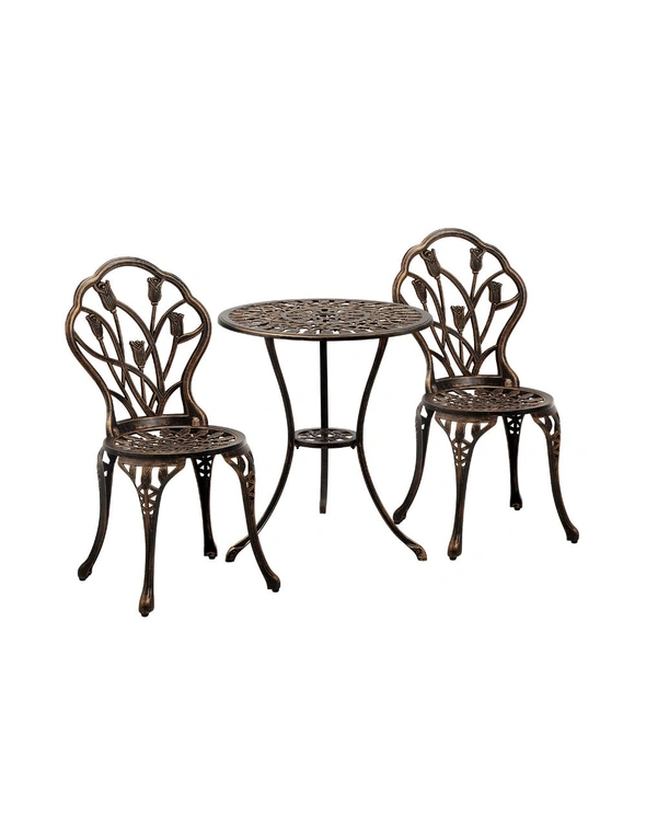 Livsip 3PCS Bistro Outdoor Setting Chairs Table Patio Dining Set Furniture, hi-res image number null