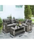Livsip Outdoor Lounge Set Patio Furniture Dining Chairs Wicker Table  4 Piece, hi-res