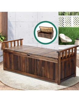 Livsip Outdoor Storage Box Garden Bench Wooden Chest Tool Container Cabinet XL