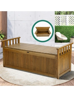Livsip Outdoor Storage Box Garden Bench Wooden Container Chest Toy Cabinet XL