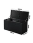 Livsip Outdoor Storage Box Bench 310L Cabinet Container Garden Deck Tool Black, hi-res