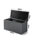 Livsip Outdoor Storage Box Bench 310L Cabinet Container Garden Deck Tool Grey, hi-res