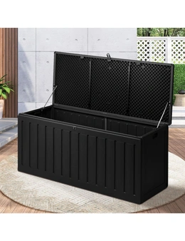 Livsip Outdoor Storage Box Bench 490L Cabinet Container Garden Deck Tool Grey