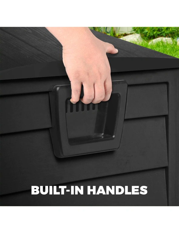 Livsip Outdoor Storage Box Cabinet Container Garden Chest Deck Tool Lockable 290L, hi-res image number null