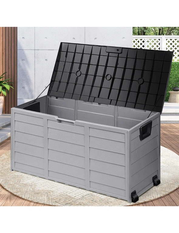 Livsip Outdoor Storage Box 290L Cabinet Container Garden Shed Deck Tool Lockable, hi-res image number null