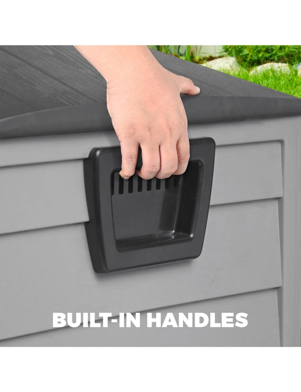 Livsip 290L Outdoor Storage Box Cabinet Container Garden Shed Deck Tool  Lockable